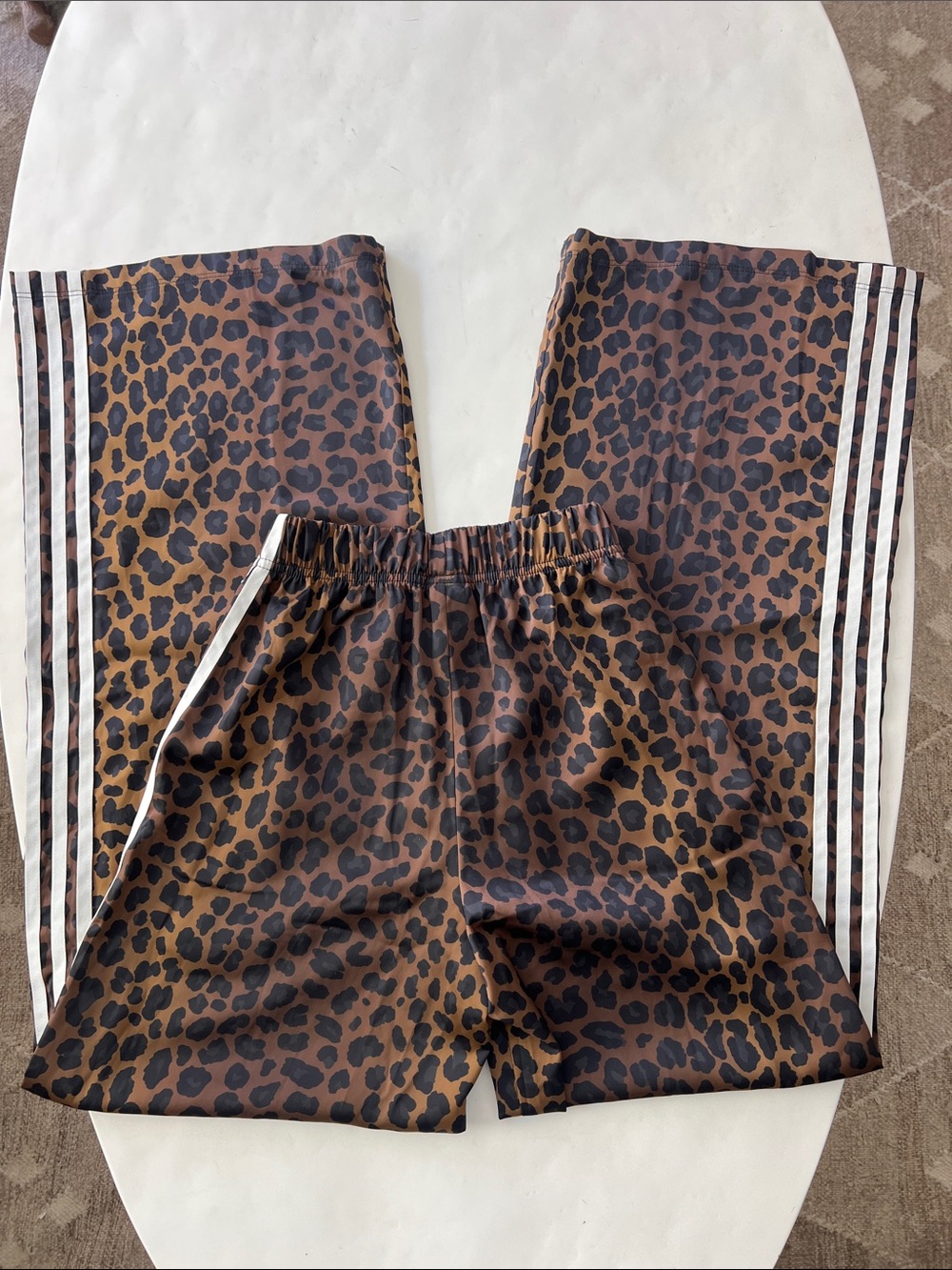Adidas Leopard Firebird Oversized Double Stripe Track Pants XXS - Picture 7 of 9